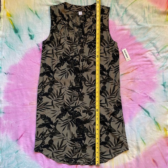 NWT Old Navy Sleeveless V-Neck Tropical Jungle Shift Dress | Size XS - Picture 4 of 8